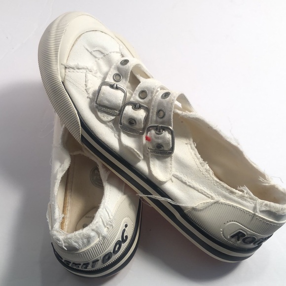 Woman’s Y2k canvas distressed slip on rocket Dog shoes - Picture 12 of 12